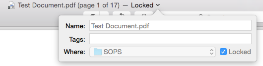 Locked document