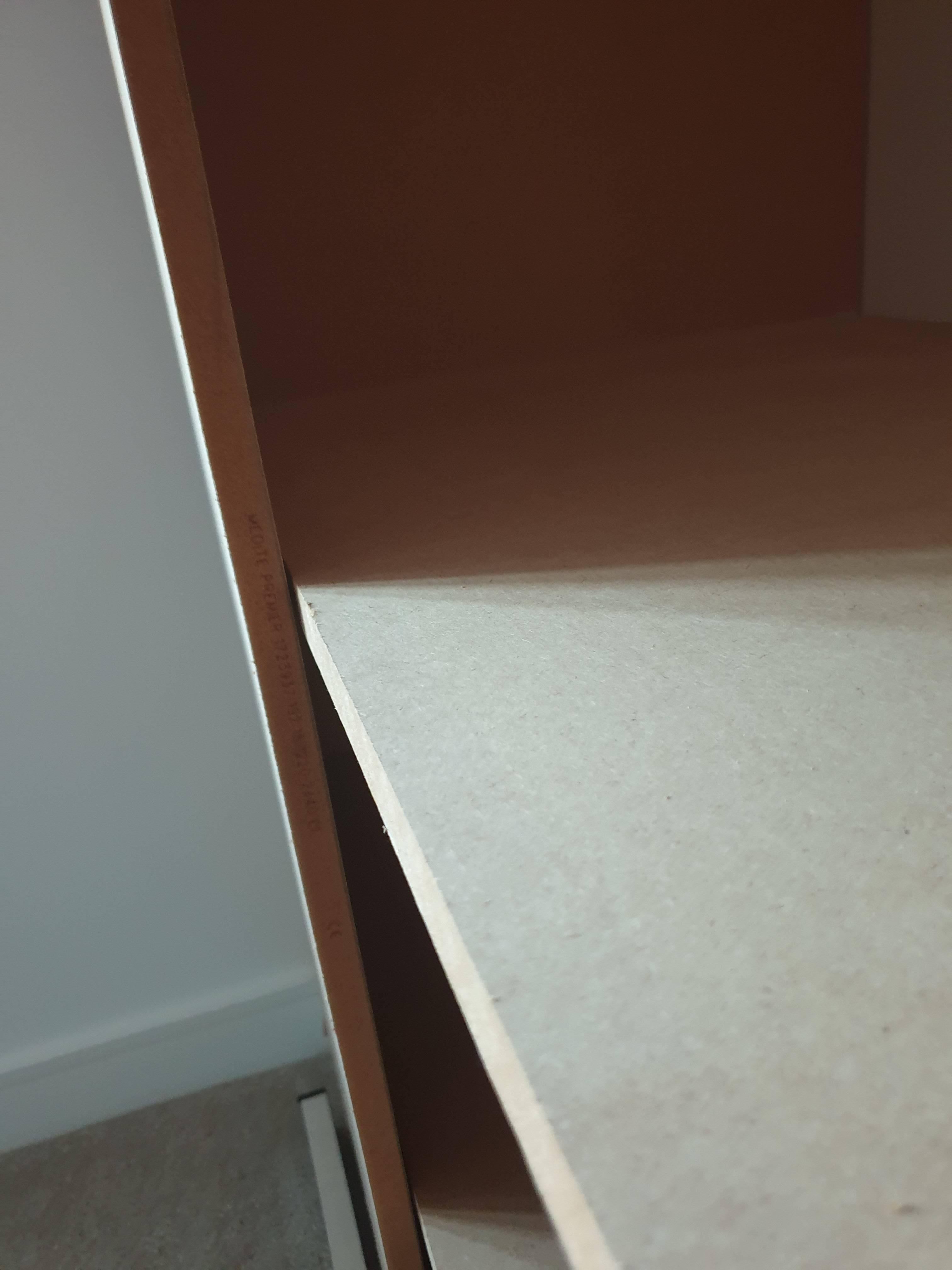 close up of shelf almost touching door