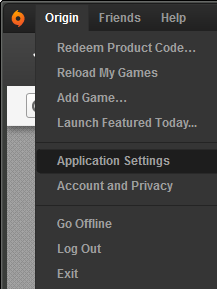 origin, application settings, advanced