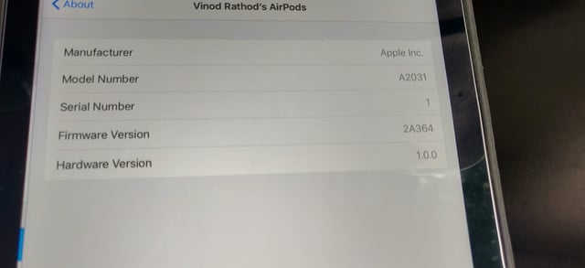 airpod info