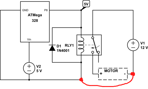 Example schematic with ground link added