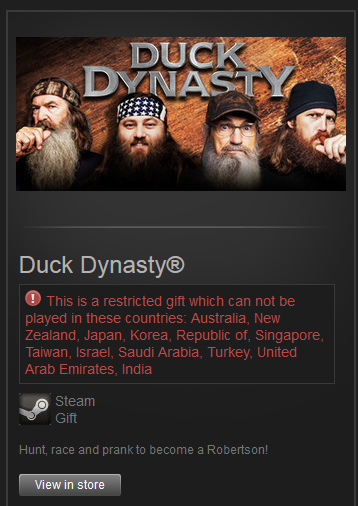 Steam restricted gift