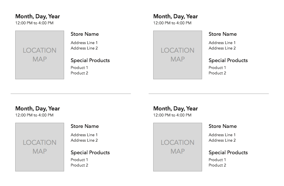 Views listing with small map example