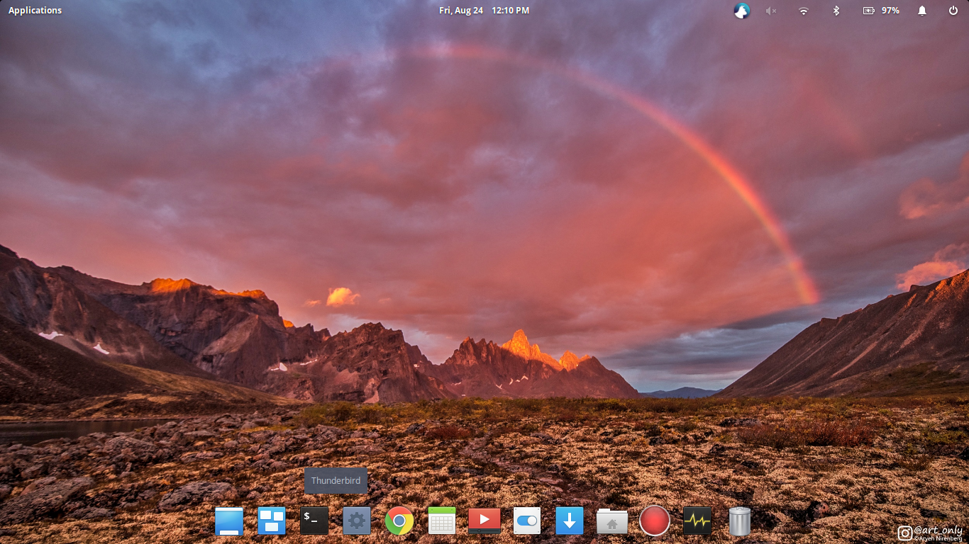 Screenshot of my dock: