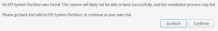 No EFI System Partition was Found