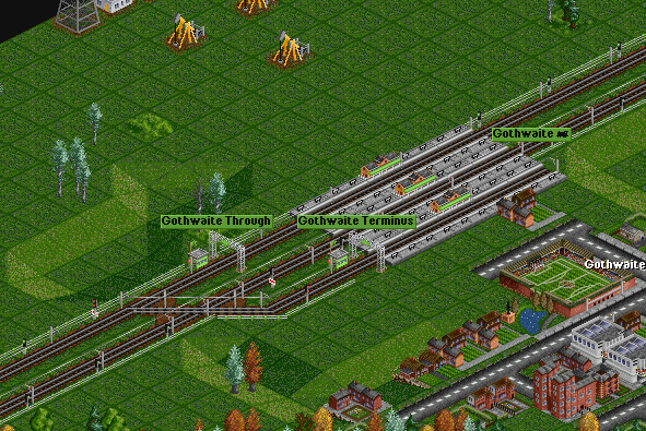 Station with bay terminus platform and through platforms using waypoints.