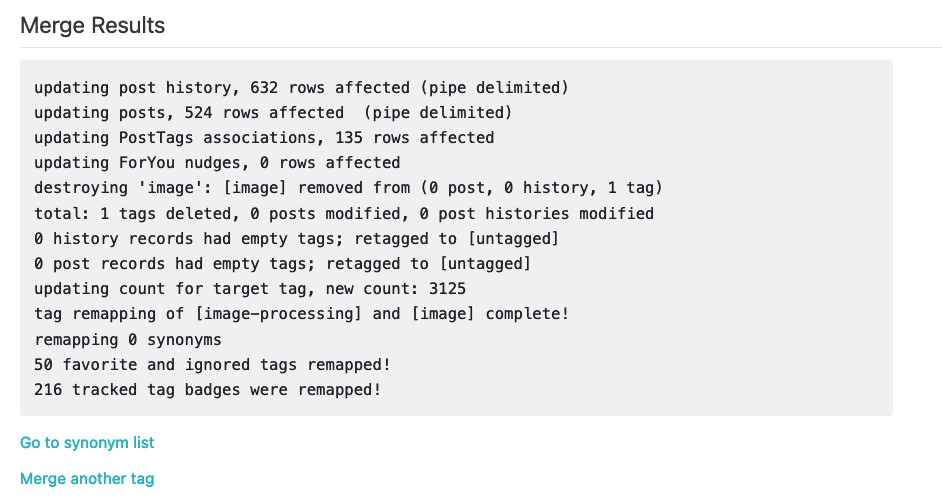 Output of merge operation.