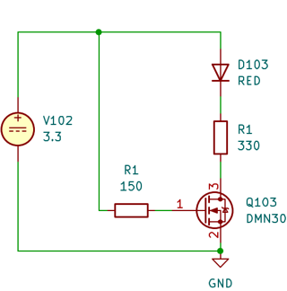 MOSFET LED drive circuit