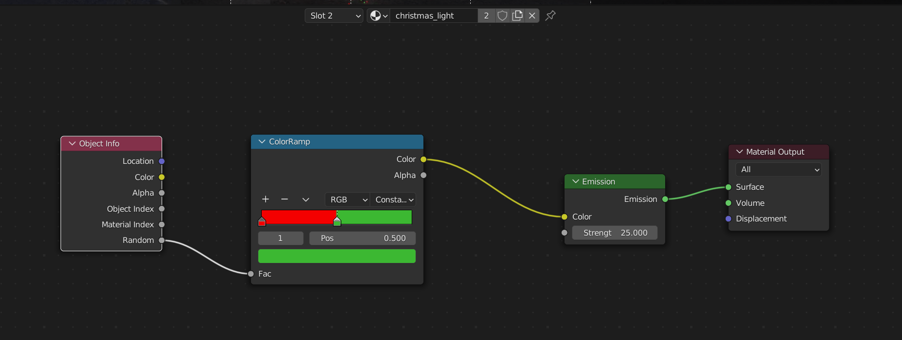 Current Christmas light shader.