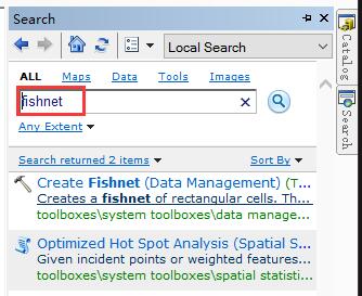 Search create fishnet