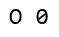 Consolas capital O and number 0