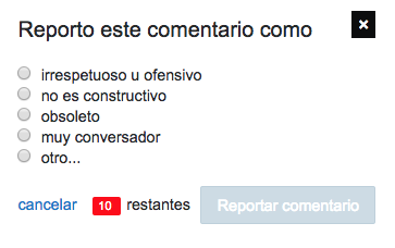 Reporte Comentario