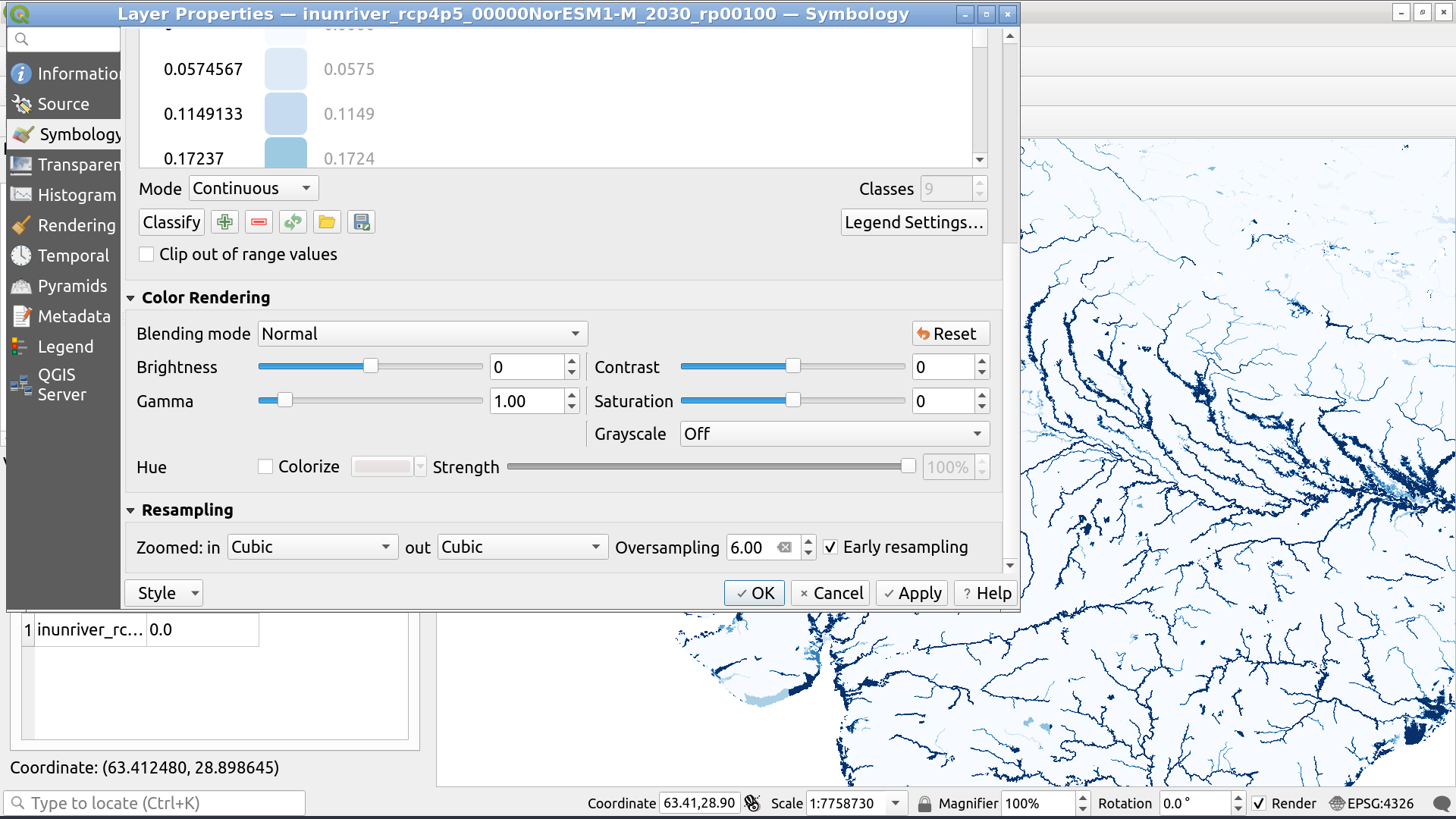 Using cubic resampling