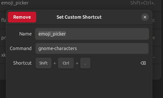 emoji picker shortcut