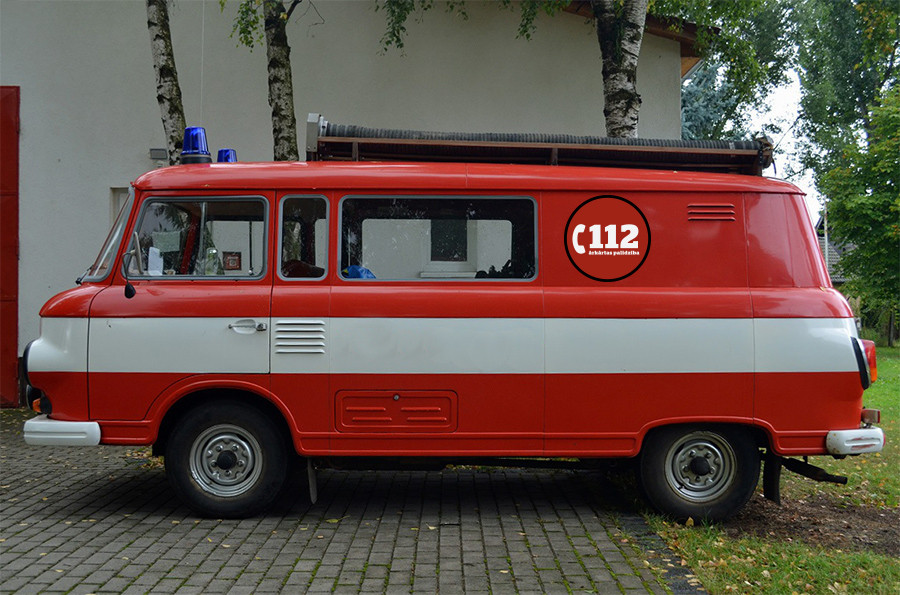 red car with logo