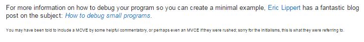 footnote on mcve page