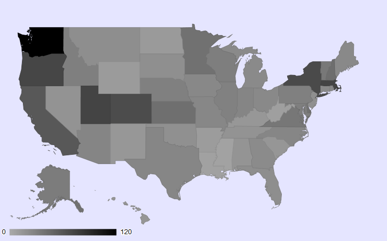 State by Per Capita Users