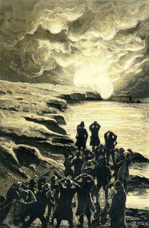 (Illustration of the glowing rock from the novel)