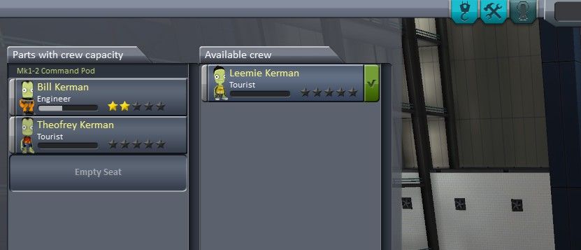 Adding tourists on VAB