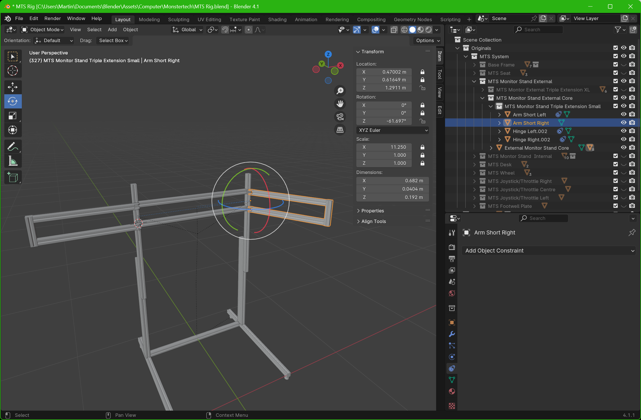 Inverting the X rotation produced no rotation at all