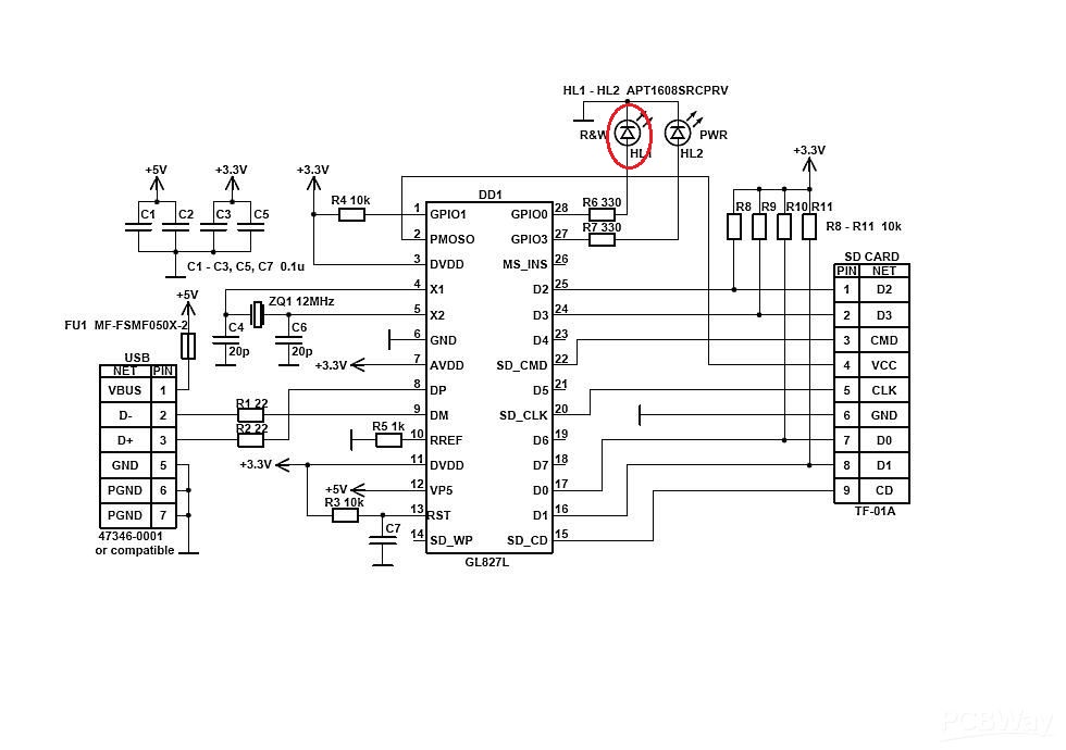 Card reader schematic