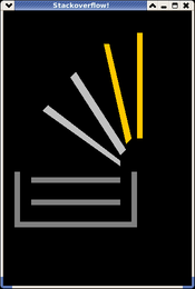 Stackoverflow logo on black background