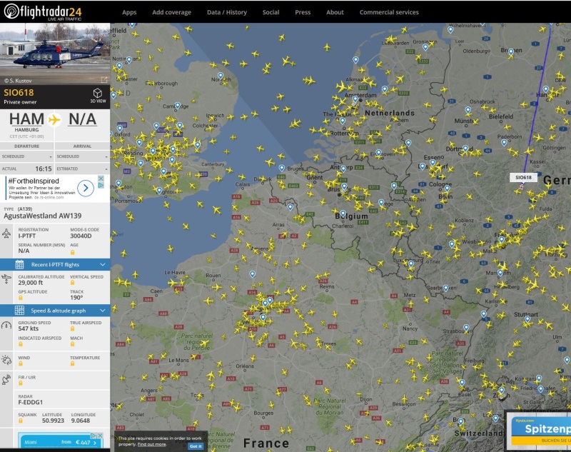 flightradar screenshot