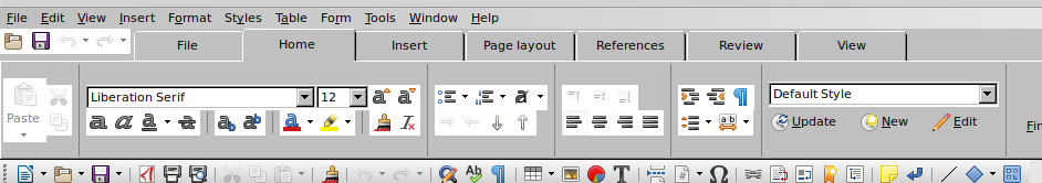 Screenshot of LibreOffice