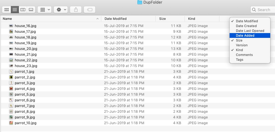 Finder List View