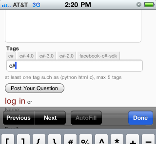 mobile site 1.0 tag auto-complete