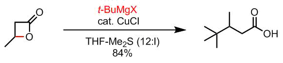 Reaction RMgX and ester