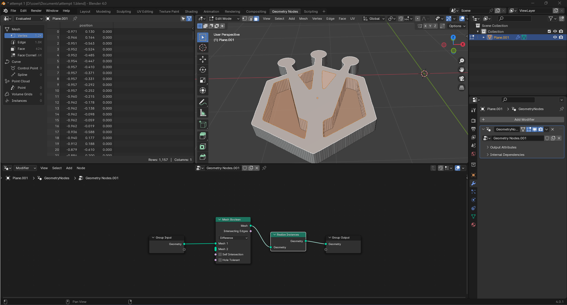 Mesh Boolean Geometry Node