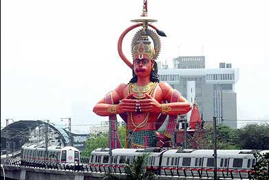 Hanuman statue in New Delhi