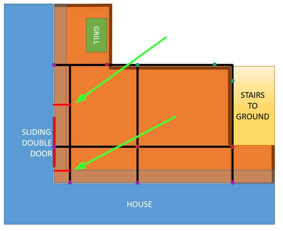 modified version of OPs drawing showing location of new connections