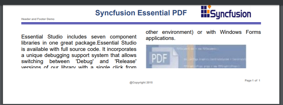 Essential PDF Header and Footer