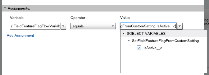 Assign the SObjectVariable to a Local variable inside a flow