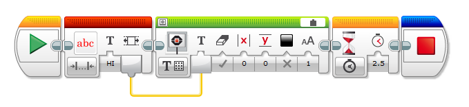 simple program with custom blocks