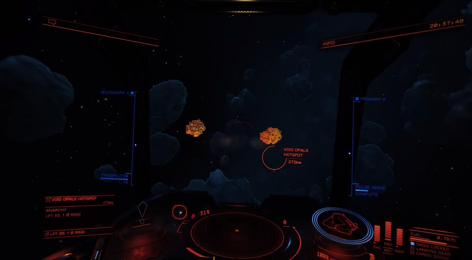 A pair of mineable asteroids, the left one looks really interesting