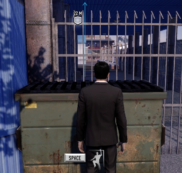 Wei climbing dumpster