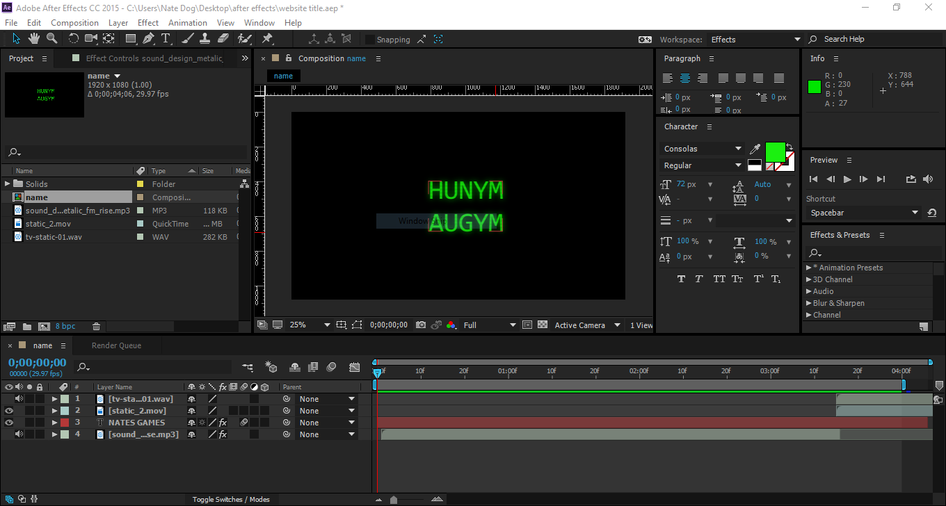 After Effects Project