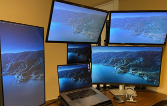 Six-display set-up