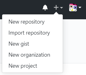 プラスボタンを押して出てきたメニューの中に、Import repositoryの文字があります