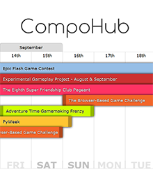 CompoHub, a little site that lists all kinds of game development events that are available all around the world.