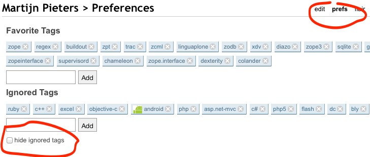 hide ignored tags option