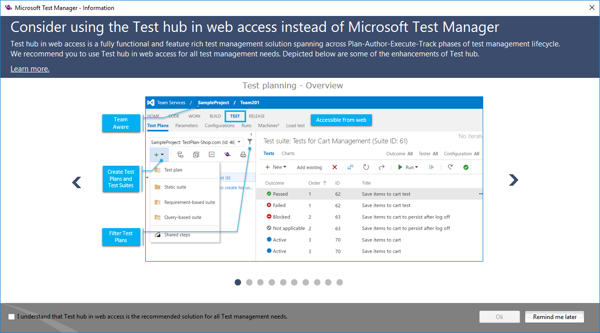 Test hub