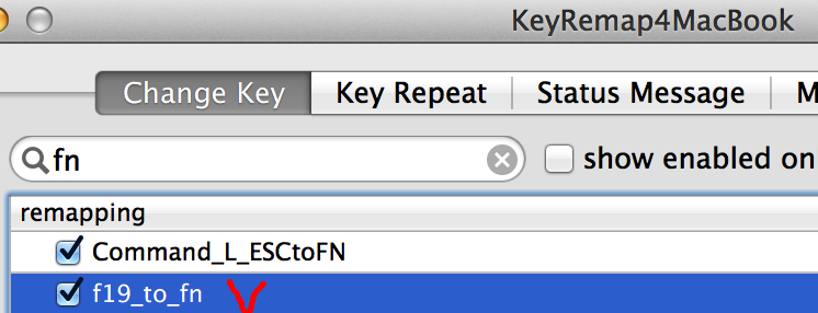 enable f19 to fn in PCKeyboardHack
