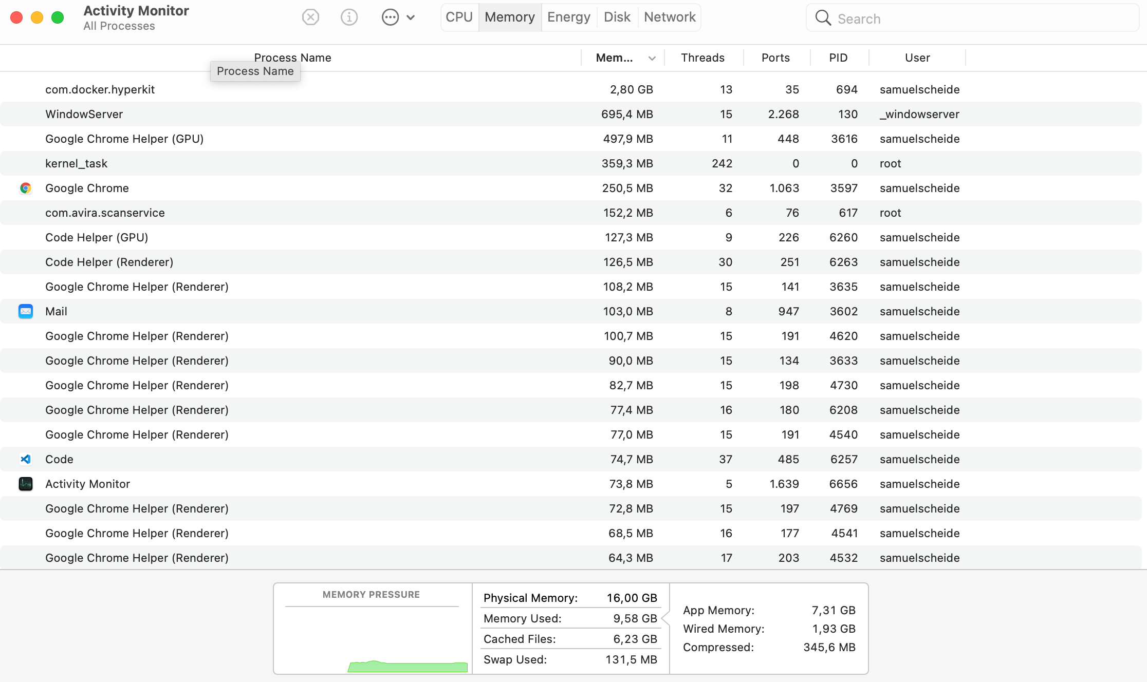 Memory Usage - Running some code in the background