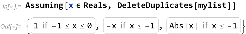 results from assumptions code; no difference in result