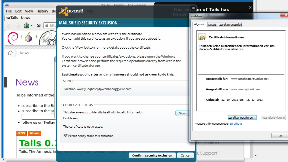 avast tails vm