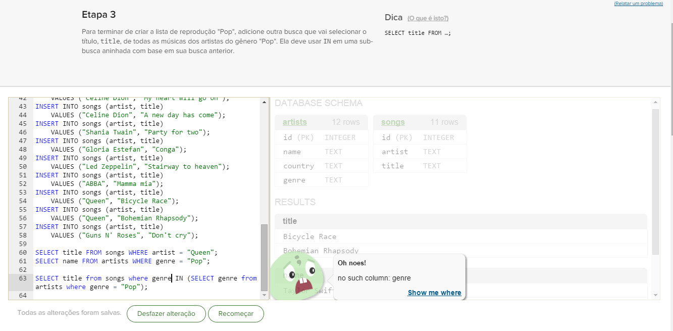 Exercicio KhanAcademy de Sub-busca